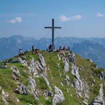 Summit of 1975 meters high Sarstein in Austria